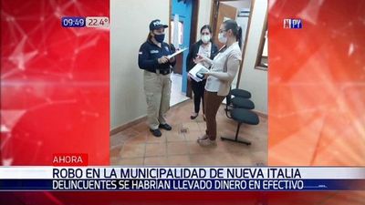 Roban dinero y cheques de la Municipalidad de Nueva Italia   