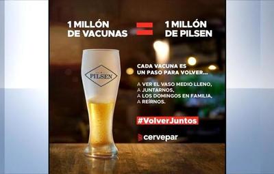 “1 millón de vacunas = 1 millón de cervezas”