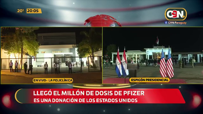Espigón Presidencial: Llegó el millón de Dosis de Pfizer. - C9N