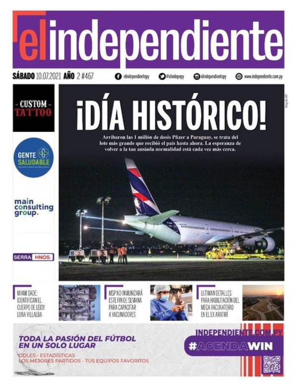 Portadas de este sábado 10 de julio de 2021