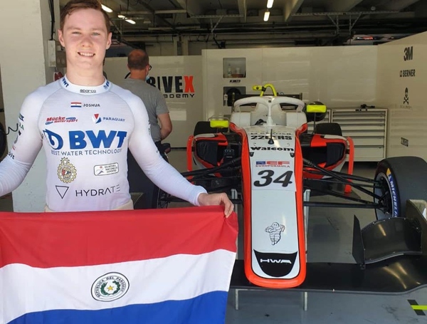 ¡Orgullo del Paraguay! Histórico y sensacional podio en el debut de Joshua en la Fórmula 3