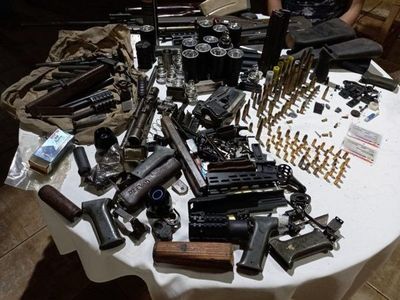 Incautan arsenal en vivienda particular de Pedro Juan Caballero
