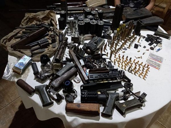 Incautan arsenal en vivienda particular de Pedro Juan Caballero