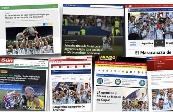 Con el “Maracanazo” y el objetivo cumplido de Messi en la Copa América: así vivieron la consagración de Argentina en el resto del mundo