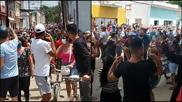 Miles de cubanos salen a las calles para protestar en medio de la grave situación sanitaria