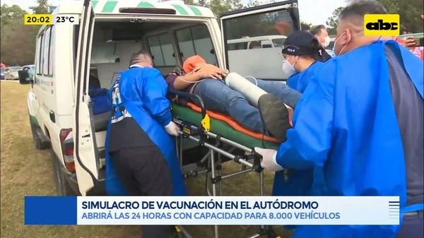 Simulacro de vacunación en el autódromo - ABC Noticias - ABC Color