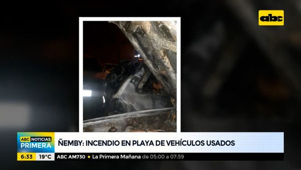Incendio en playa de vehículos usados en Ñemby - ABC Noticias Primera - ABC Color