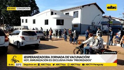 Esperanzadora jornada de vacunación en Concepción - A la gran 730 - ABC Color