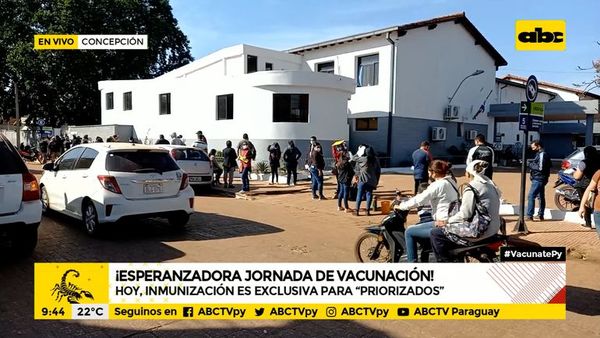 Esperanzadora jornada de vacunación en Concepción - A la gran 730 - ABC Color