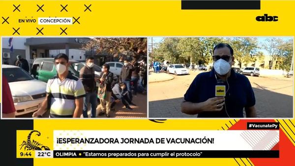 Esperanzadora jornada de vacunación en Concepción - ABC Noticias - ABC Color