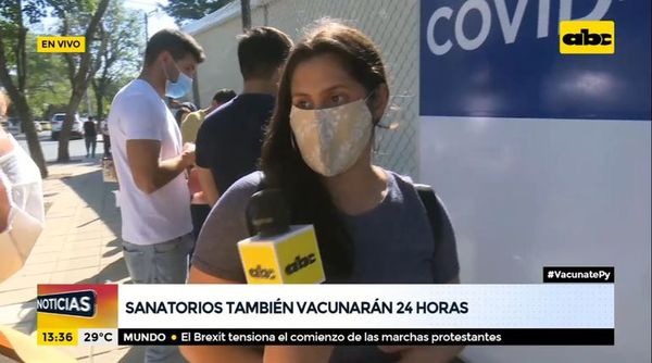 Sanatorios también vacunarán 24 horas - ABC Noticias - ABC Color