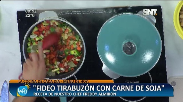 Cocina LMCD: Fideo tirabuzón con carne de soja - SNT