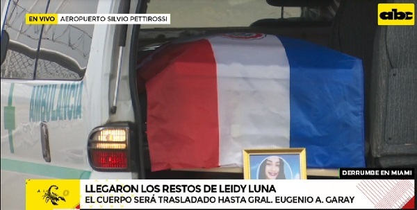 Llegan los restos de Leidy Luna Villalba