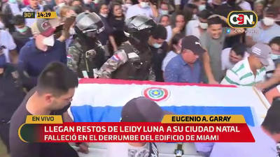 Llegan los restos de Leidy Luna a Eugenio A, Garay. - C9N