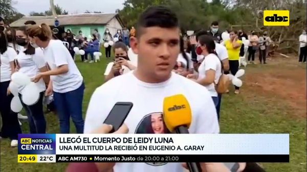 Llegó el cuerpo de Leidy Luna - ABC Noticias - ABC Color