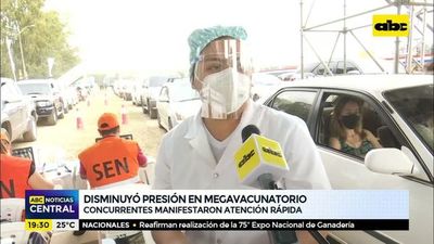 Disminuyó presión en megavacunatorio - ABC Noticias - ABC Color