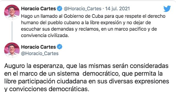 La Nación / Cartes insta al gobierno de Cuba a respetar los DDHH