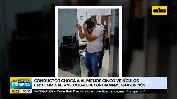 Conductor en contramano choca a, al menos, cinco vehículos - ABC Noticias - ABC Color