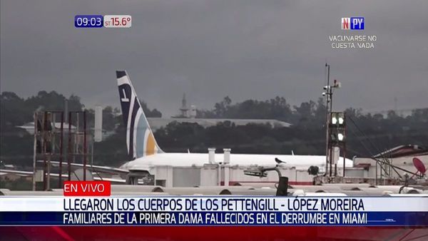 Cuerpos de la familia Pettengill-López Moreira ya están en el país para el último adiós