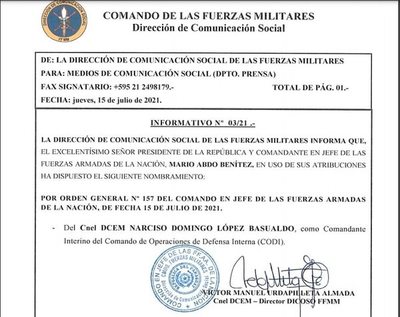 Cambian al comandante del CODI tras secuestro y asesinato de Jorge - Nacionales - ABC Color