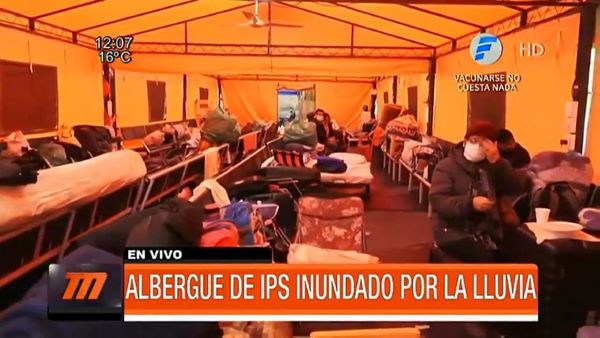 Albergue de familiares de pacientes con Covid-19 inundado tras lluvias