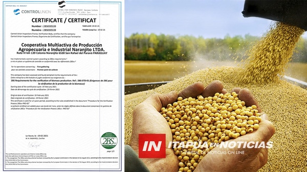 COOPERATIVA NARANJITO LOGRA CERTIFICACIÓN INTERNACIONAL DE GRANOS