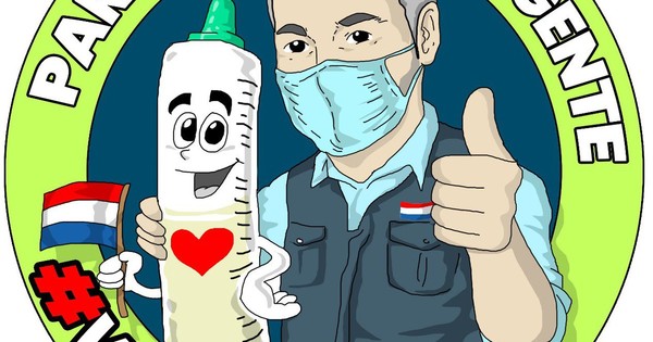 La Nación / Lanzan caricatura de Abdo Benítez para motivar a la vacunación y genera críticas
