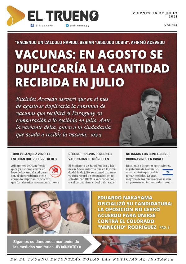 E-paper 16 de julio 2021 - El Trueno