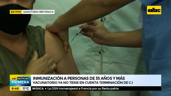 Buena organización en el vacunatorio del Sanatorio Británico - ABC Noticias - ABC Color