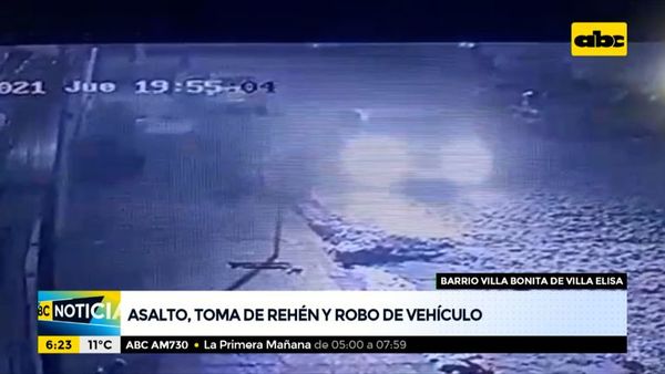 Asalto, toma de rehén y robo de vehículo en Villa Elisa - ABC Noticias - ABC Color