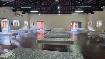 Pabellón de contingencia en cuartel militar sin pacientes con Covid-19