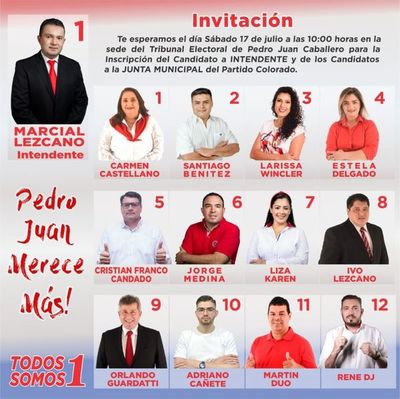 Colorados inscribirán candidaturas mañana sábado a las 10:00 de la mañana
