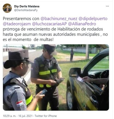 Diputados pedirán otra prórroga para que no se multe aún por vencimiento de habilitaciones - Nacionales - ABC Color