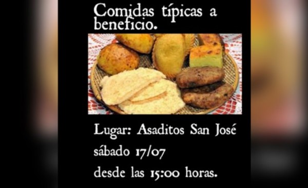 Organizan venta de comidas típicas benéfica en Asadito San José