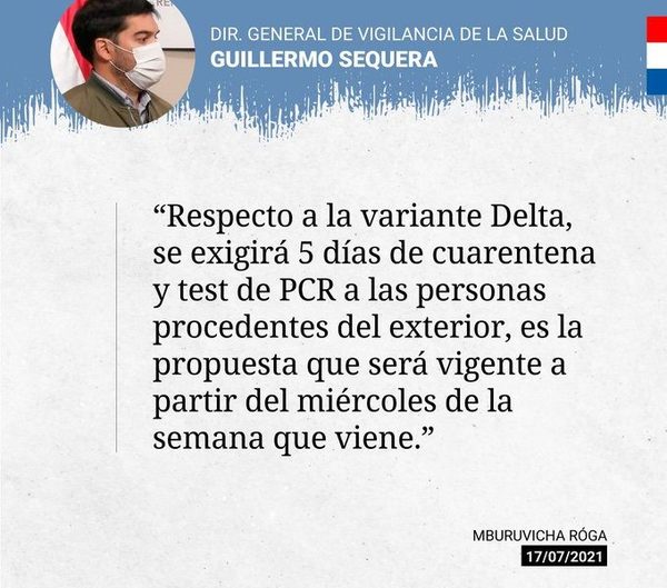 Cuarentena de cinco días y PCR para viajeros