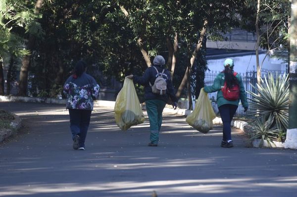 Minga ambiental en parque Carlos A. López - Nacionales - ABC Color