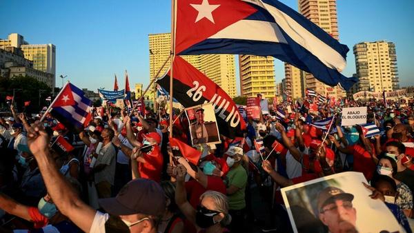 Simpatizantes pro-gobierno se manifestaron en La Habana