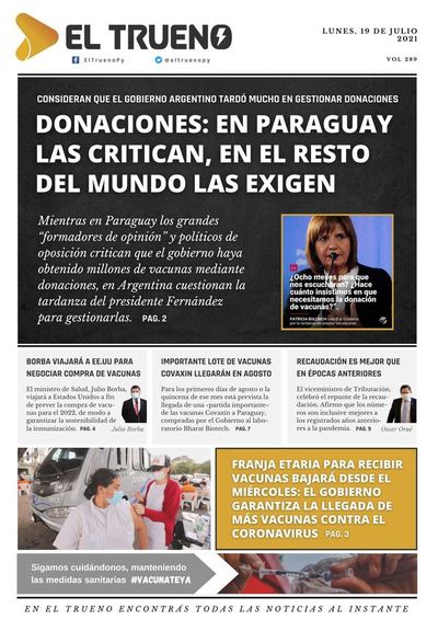 E-paper 19 de julio 2021 - El Trueno