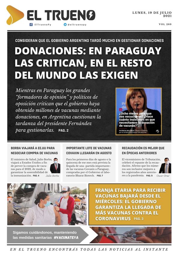 E-paper 19 de julio 2021 - El Trueno