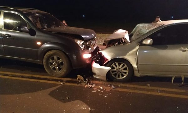 Violento choque en Santa Rita
