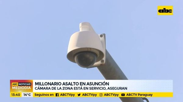 Millonario asalto en Asunción: Cámara de la zona está en servicio, aseguran - ABC Noticias - ABC Color