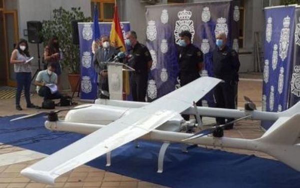 Incautaron un narcodrone que atravesaba el Mediterráneo llevando hasta 150 kilos de droga de África a Europa