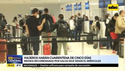 Viajeros harán cuarentena de cinco días - ABC Noticias - ABC Color