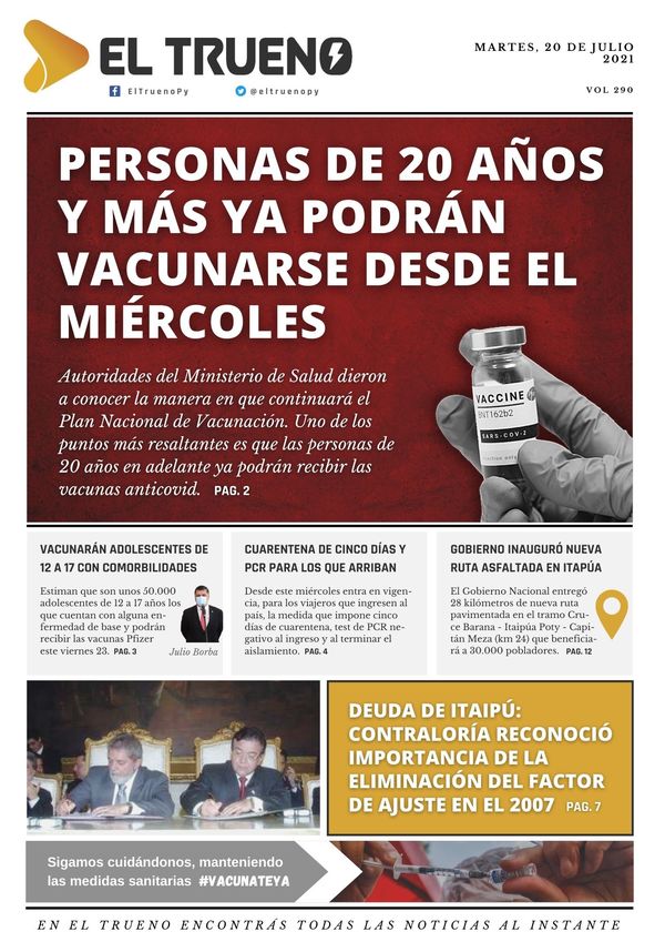 E-paper 20 de julio 2021 - El Trueno