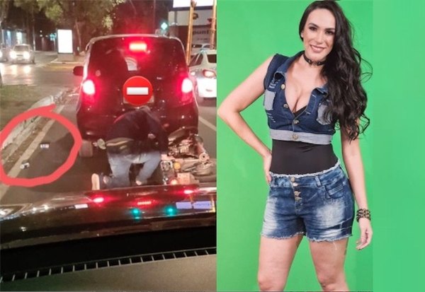 Crónica / OVEVE LATAS. Motoca “alegre” le cayó en frente