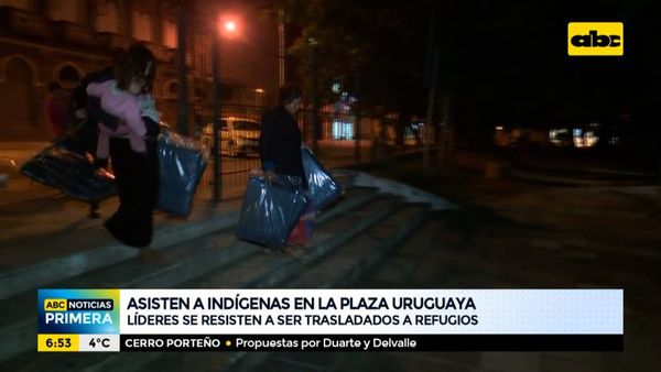 Asisten a indígenas que se encuentran en la Plaza Uruguaya - ABC Noticias - ABC Color
