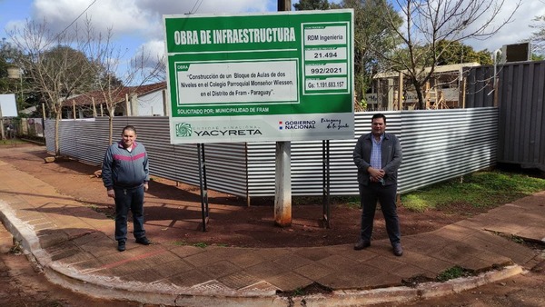 OBRAS EN EL COLEGIO MONSEÑOR WISSEN AVANZAN A BUEN RITMO