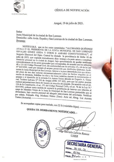 Junta Municipal seguirá con 11 concejales » San Lorenzo PY