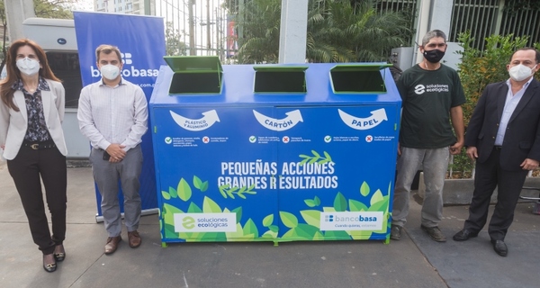 Banco Basa apoya el reciclaje inclusivo e instala un EcoPunto® en su Casa Matriz