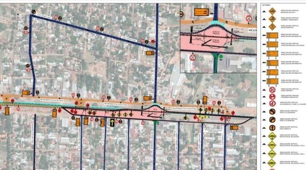 Implementarán nuevos desvíos provisorios en Caaguazú para avance de obras en la ruta